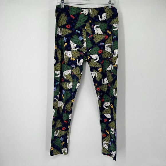 LuLaRoe Leggings Christmas Tree White Elephant Presents Holiday Tall Curvy - Picture 1 of 8